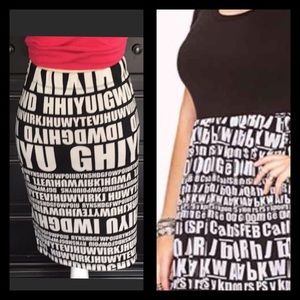 Black and White Letter Dress